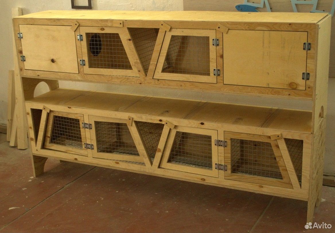 Клетка для кроликов деревянная модель А015 купить на Зозу.ру - фотография № 1