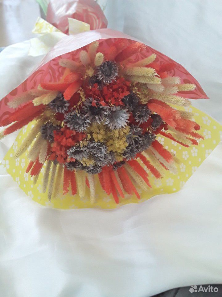 Букетик подсолнух) сухоцветы купить на Зозу.ру - фотография № 3