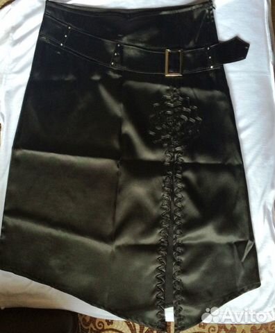 Юбка Новая из атласа с декорацией