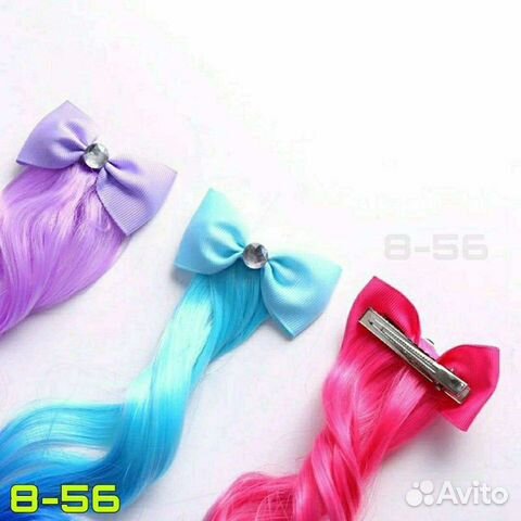 Канекалон на заколках