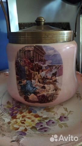 Старинная сахарница фарфор 19век