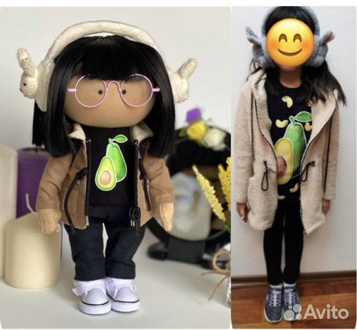 Портретная текстильная кукла