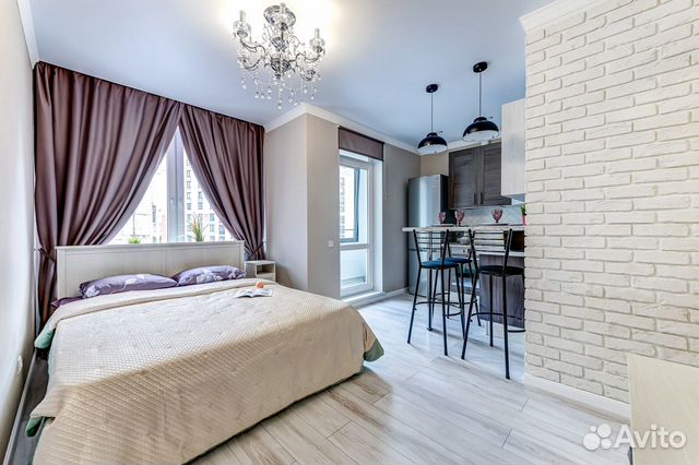 

Квартира-студия, 28 м², 1 кровать