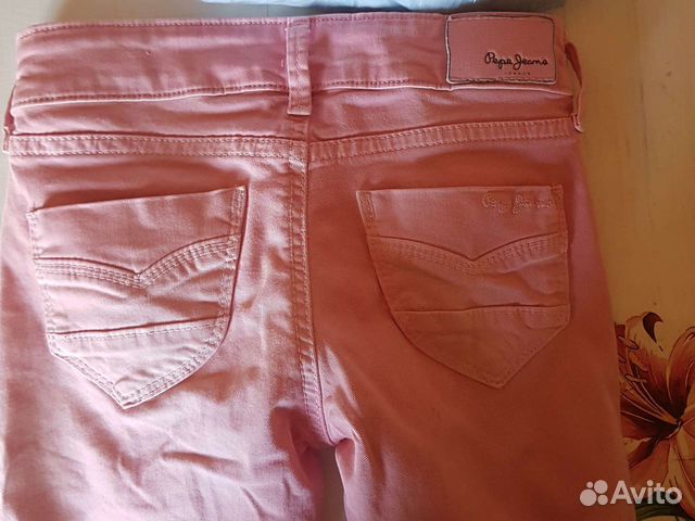 Розовые джинсы для девочки