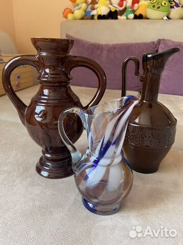 Кувшины и графины СССР стелко глина керамика