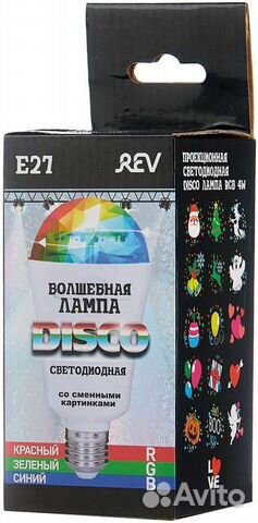 Лампа светодиодная REV Disco RGB, E27, A60, 4Вт