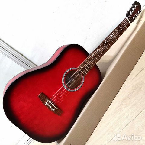 Гитара новая акустическая широкий гриф