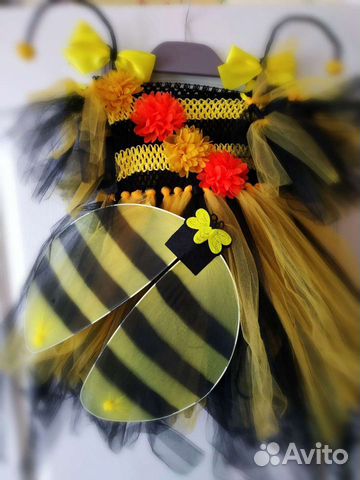 Новогодний костюм пчёлки для девочки (платье)