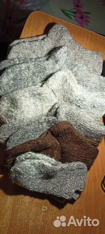 Носки шерстяные вязаные