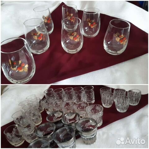 Стакан из тонкого стекла, стопки СССР