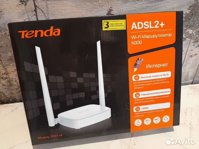 Роутер adsl2+ Tenda D301 v4
