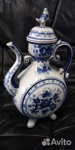 Кувшин гжель авторская работа Кумган