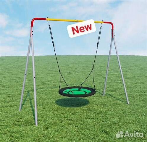 Качели-гнездо 80 см на металлическом каркасе