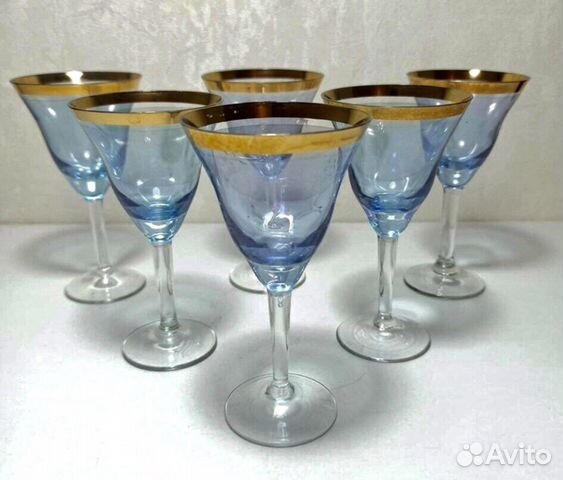 Рюмки на ножке набор 6 шт 60 мл СССР неодимовые