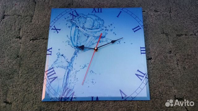 Часы детские, настенные, стеклянные