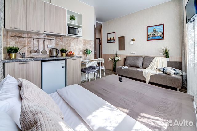 

Квартира-студия, 18 м², 2 кровати
