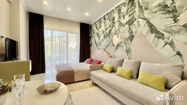 

Квартира-студия в апарт-отеле, 45 м², 2 кровати
