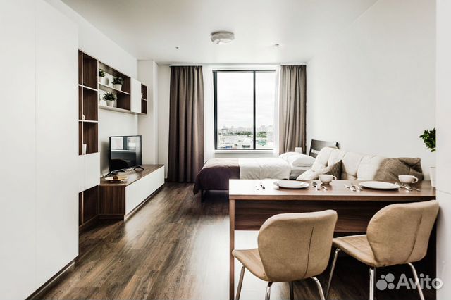 

Квартира-студия, 40 м², 2 кровати