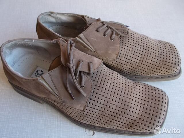Туфли мужские замшевые серые р.42-43. Винтаж