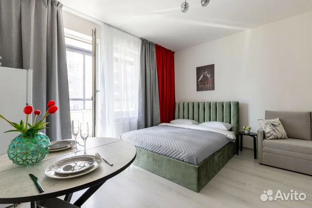 

Квартира-студия, 25 м², 2 кровати