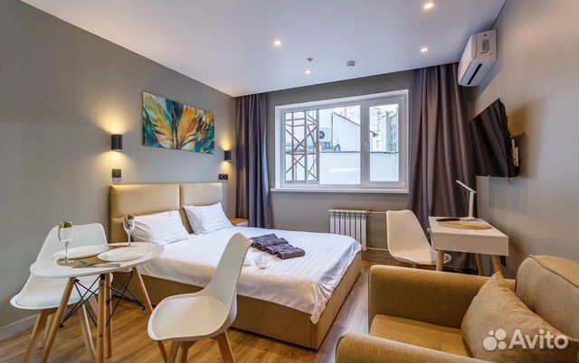 

Квартира-студия в апарт-отеле, 21 м², 2 кровати