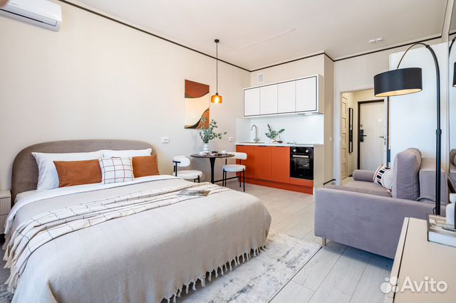 

Квартира-студия, 25 м², 2 кровати