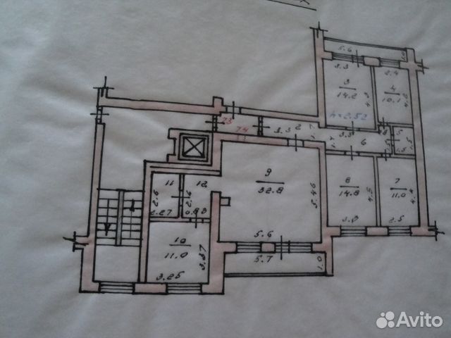 5-к квартира, 118 м², 4/9 эт.