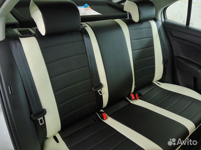 Чехлы Автопилот на Scoda Rapid:белые+ черный Чехлы Автопилот на Scoda Rapid:белые+ черный