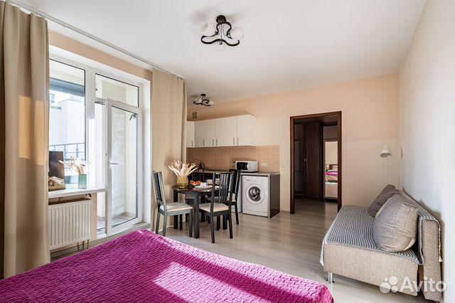 

Квартира-студия, 35 м², 3 кровати