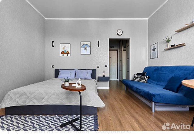 

Квартира-студия, 27 м², 2 кровати