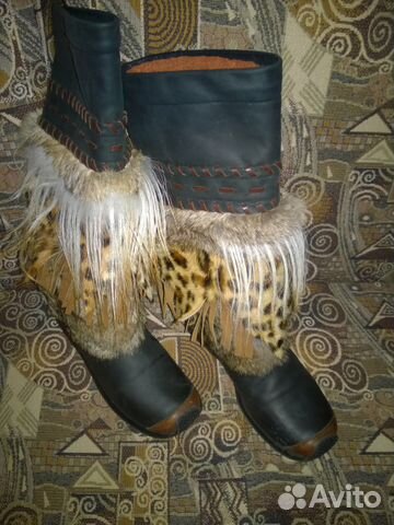 Сапоги женские с меховым голенищем снаружи Сапоги женские с меховым голенищем снаружи