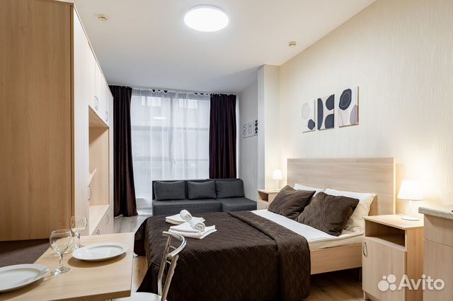 

Квартира-студия, 27 м², 2 кровати