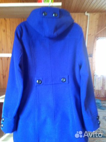 Пальто кашемировое, новое, цвет ярко - голубой, ра