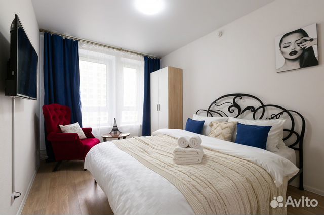 

1-к. квартира, 39 м², 2 кровати