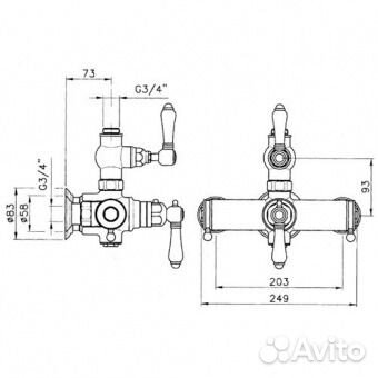 Cмеситель Nicolazzi Termostatico 4917 для душа Cмеситель Nicolazzi Termostatico 4917 для душа