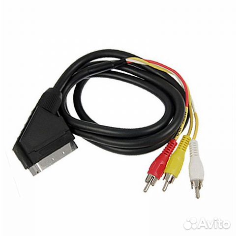 Новый кабель Scart to 3 RCA с переключателем