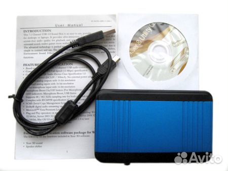 Новая внешняя звуковая карта 7.1 USB Новая внешняя звуковая карта 7.1 USB