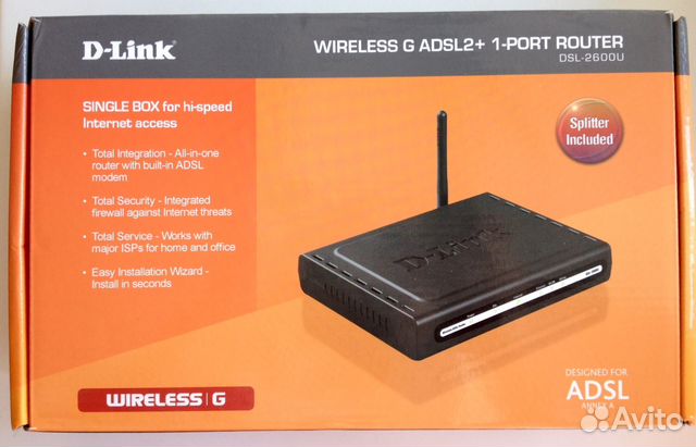 Роутер D-Link DSL-2600U