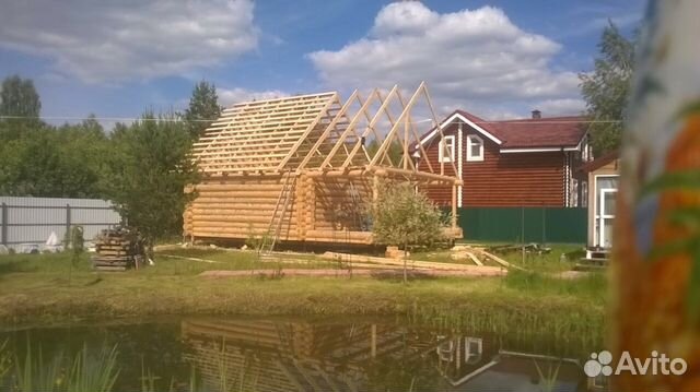 Сруб 6х7+ 2 метра терраса ручная рубка в чашу