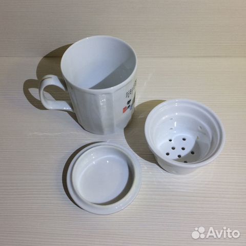 Кружка заварочная керамическая с фильтром
