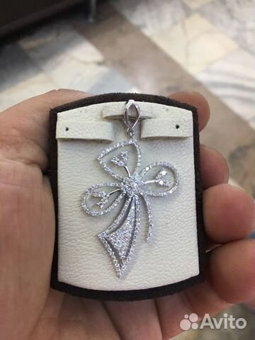 Золотой крест с бриллиантами Золотой крест с бриллиантами