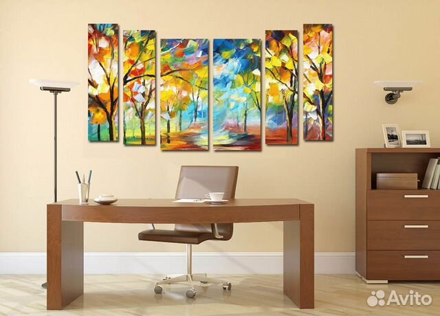 Модульная картина Осень маслом