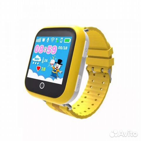 Детские часы GPS Smart Baby Watch Q100 желтые Детские часы GPS Smart Baby Watch Q100 желтые