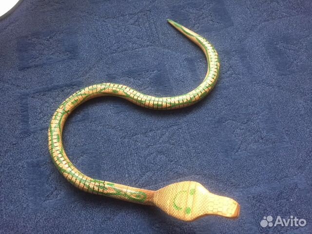 Змея деревянная,подвижная
