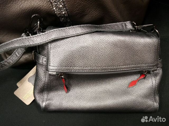 Сумка новая стильная натуральная кожа перламутр