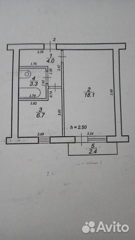 1-к квартира, 32.1 м², 1/5 эт.