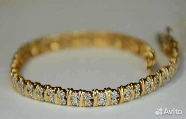 Золотой браслет с бриллиантами Золотой браслет с бриллиантами