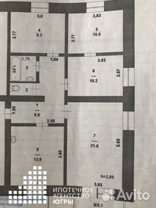 4-к квартира, 77.1 м², 2/5 эт.