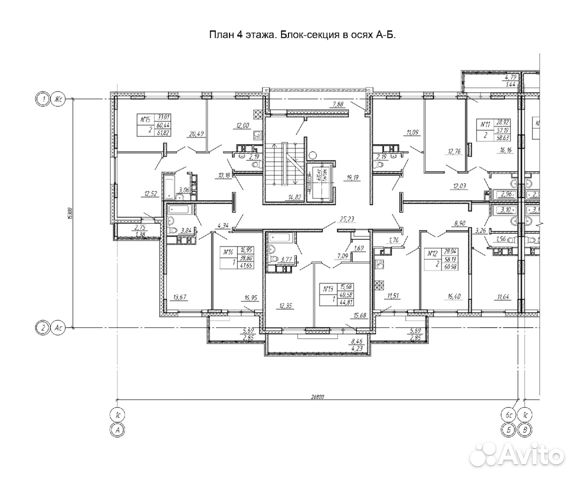 2-к квартира, 62.1 м², 7/9 эт.