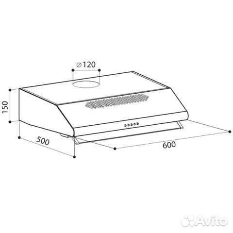 Вытяжка плоская 60 см LEX simple 600 inox